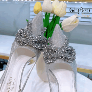 Giày cao gót Chị đẹp 7 phân chất kim tuyến