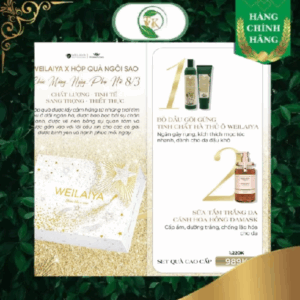 Set quà tặng  dầu gội mọc tóc kèm sữa tắm hoa hồng