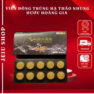 Viên Đông Trùng Hạ Thảo Nhung Hươu Hoàng Gia Hàn Quốc - Hàng Chính Hãng - Hộp 10 Viên