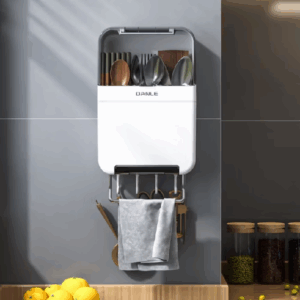 Giá Đỡ Đũa / Dao Gắn Tường Không Cần Đục Lỗ Thoát Nước Tiện Dụng Cho Nhà Bếp .